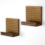 Hanah Home Raf263 Estantería de pared de nogal (2 piezas)